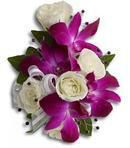 Fancy Orchids and Roses Wristlet